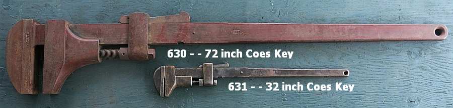 72 inch and 32 inch Coes Key Wrenches