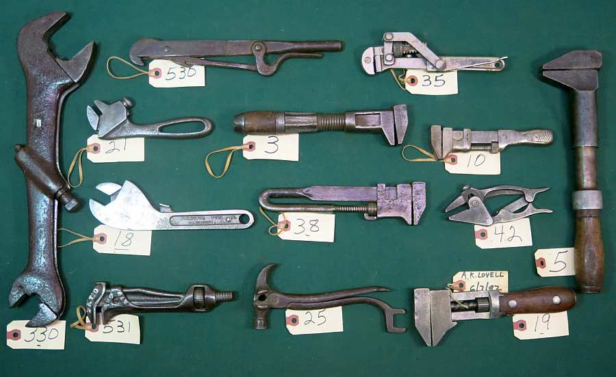 Spring 2016 Wrenching News Auction -  - Rare adjustable wrenches